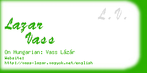 lazar vass business card